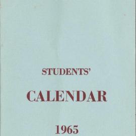 Students' Calendar 1965