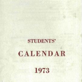 Students' Calendar 1973