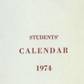 Students' Calendar 1974