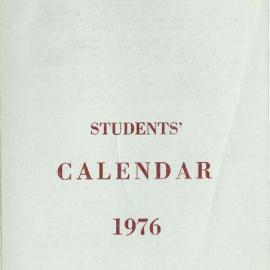 Students' Calendar 1976