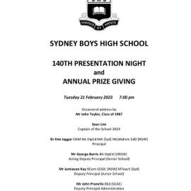 Speech Night 2023 (for 2022)