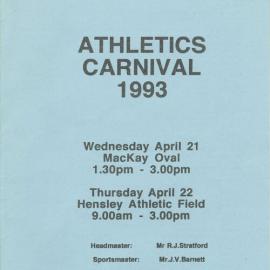 Annual Athletics Carnival, 21-22 April 1993