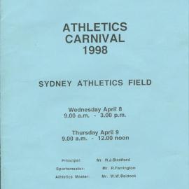 Annual Athletics Carnival, 8-9 April 1998