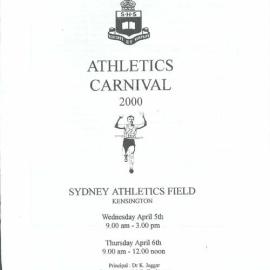 Annual Athletics Carnival, 5-6 April 2000
