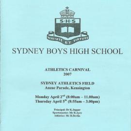 Annual Athletics Carnival, 2, 5 April 2007