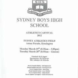 Annual Athletics Carnival, 19-20 March 2012