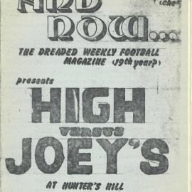 Football Magazine, 13 July 1974 (v SJC)