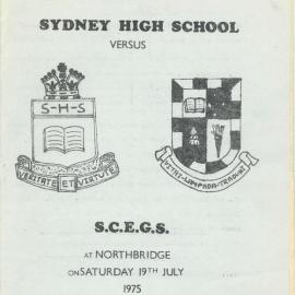 Football Magazine, 19 July 1975 (v SCEGS)