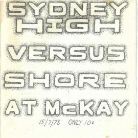 Football Magazine, 15 July 1978 (v SCEGS)