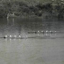 1st IV finish, GPS Regatta, 1956