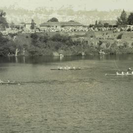 2nd IV finish, GPS Regatta, 1957