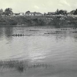 3rd IV finish, GPS Regatta, 1956