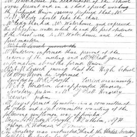 Sydney High School Old Boys Union Minutes 1902