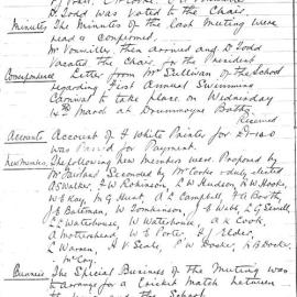 Sydney High School Old Boys Union Minutes 1906