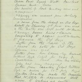 Sydney High School Old Boys Union Minutes 1915