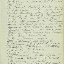 Sydney High School Old Boys Union Minutes 1918