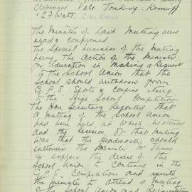 Sydney High School Old Boys Union Minutes 1919