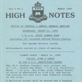 High Notes, Vol 6 No 2, March 1990