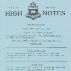 High Notes, Vol 6 No 4, June 1990