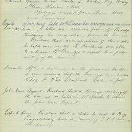 Sydney High School Old Boys Union Minutes 1922