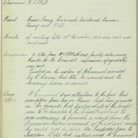 Sydney High School Old Boys Union Minutes 1923