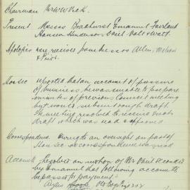 Sydney High School Old Boys Union Minutes 1924