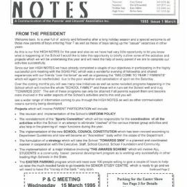 High Notes, Issue 1, March 1995