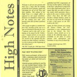 High Notes, Issue 1, February 1997