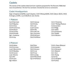 Cadets 1999