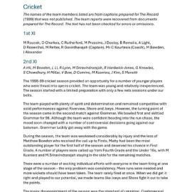 Cricket 1999