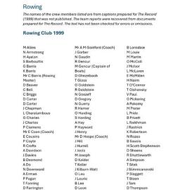 Rowing 1999