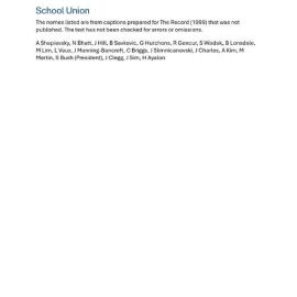 School Union 1999