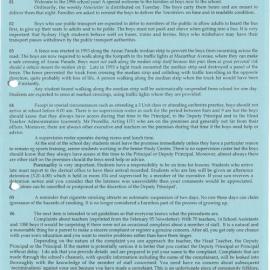 Newsletter, 8 February 1996