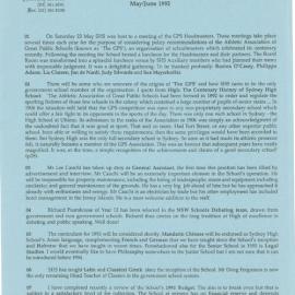 Headmaster's Newsletter, May/June 1992