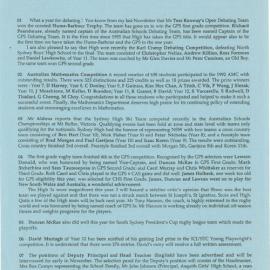 Headmaster's Newsletter, September/October 1992