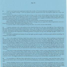 Headmaster's Newsletter, May 1993