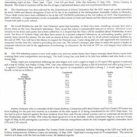 Newsletter, 17 May 1994