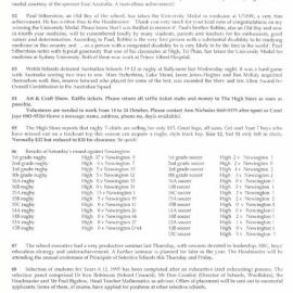 Newsletter, 30 August 1994