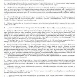 Newsletter, 6 September 1994