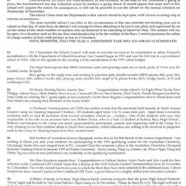 Newsletter, 22 November 1994