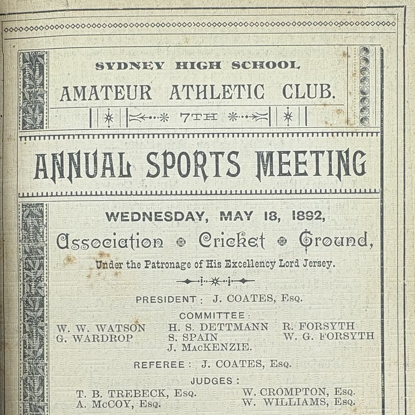 Annual Sports Meeting 1892