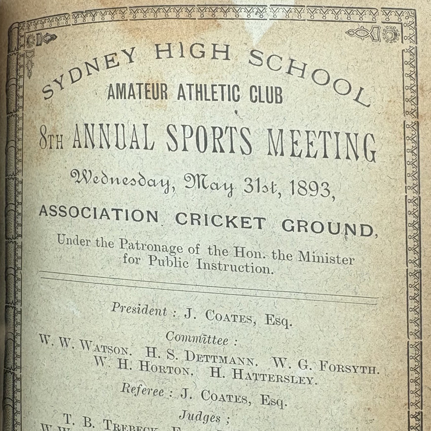 Annual Sports Meeting 1893