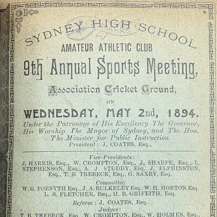Annual Sports Meeting 1894