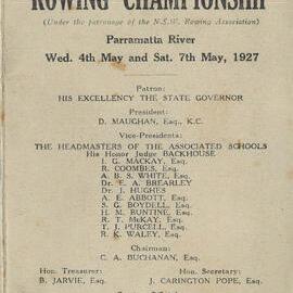 Program: GPS Regatta 1927