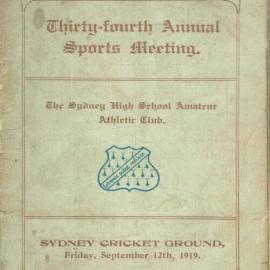 Annual Sports Meeting 1919