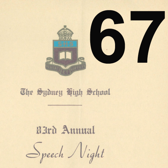 1967 Class - Speech Days