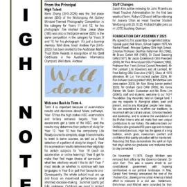 High Notes, Vol 26 No 31, 17 Oct 2025