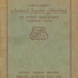 Annual Sports Meeting 1926