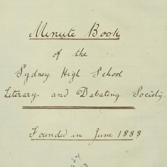 Sydney High School Literary and Debating Society - Minutes