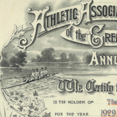 Rowing certificates and pennants